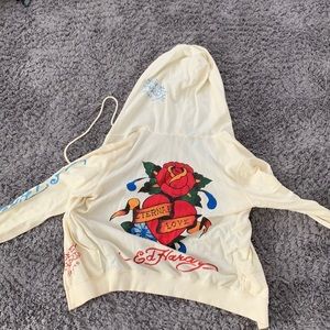 VINTAGE beautiful ed hardy zip up hoodie never worn but no tag